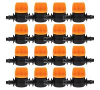 GARVALON 20pcs Adjustable Barbed Ball Valves for 4/7mm Hose, Mini Irrigation Flow Control Valves for Drip Tubing and Watering Systems in Gardens and Greenhouses