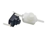 GARVALON 20pcs Flashlight On-off Button Switch Replacement, LED Torch Pushbutton 1208 Curved Pins, Black Electrical Control for Industrial and Outdoor Use