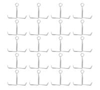 GARVALON 20pcs Flow Control Tubing Clamps Silver Iron Spring Clamps with Good Bite Force Portable Can Be Put in A Pocket and Carried with You