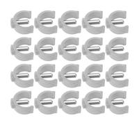 GARVALON 20Pcs Gray C-Shape Clamp Pin Walker Crutch Accessories for 22Mm Tube Walking Sticks, Cane Holder Lock Clips Suitable for Folding Walkers and Hiking Canes