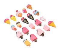 GARVALON 20Pcs Ice Cream Shape Decorations Creative DIY Craft Ornaments Home Decor Accessories for Decoration and Handmade Adornments