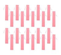 GARVALON 20Pcs Pink Drawstring Pen Bags Lint Portable Single Pen Holder Sleeves for School Office Stationery Storage Pouch