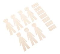 GARVALON 20Pcs Unfinished Wooden People Cutouts Natural Wood Craft Boards DIY Painting Decorations for Adults Home Party Wedding Embellishments