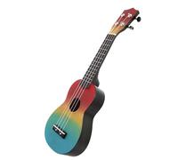GARVALON 21-inch Hand-painted Colorful Ukulele Starter Kit with Backpack, Soprano Mini Guitar for Beginners, Portable Wooden Musical Instrument for Travel and Home Use