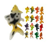 GARVALON 24pcs Realistic PVC Goldfish Fish Models Miniature Aquarium Ornaments for Fish Tank Decoration Simulation Animal Figures with Fine Craftsmanship Portable Tiny Scene Layout