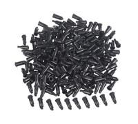 GARVALON 250pcs Black Luer Lock Syringe Tip Caps Reusable Plastic Dispensing Stop Caps Industrial Seal for Glue Liquid Craft Use