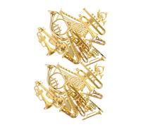 GARVALON 28pcs Christmas Tree Ornaments Tiny Musical Instrument Models with Trumpet Saxophone Guitar Violin DIY Hanging Decorations for Festive Holiday Charm