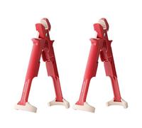 GARVALON 2pcs Anti-Scald Bowl Gripper Tongs Heat-Resistant Silicone, Non-Slip Hot Plate Lifter Clips for Kitchen Serving and Pot Handling, Rice Red