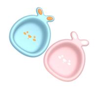 GARVALON 2pcs Baby Cartoon Rabbit Wash Basin for Infants and Newborns Thickened Plastic Baby Face and Foot Bath Tub Portable Multi-use Basin for Care and Outdoor Foot Washing