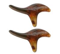 GARVALON 2Pcs Beeswax Acupoint Massager Manual Body Massage Tools for Back and Neck Therapy, Triangle Point Pressure Massagers for Men and Women Relaxation