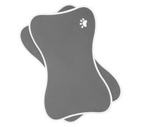GARVALON 2pcs Bone Shape Pet Feeding Mats with Nonslip Base for Dogs and Cats Clean Dog Bowl Placemats Protecting Floors Suitable for Indoor and Outdoor Use