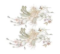GARVALON 2Pcs Chinese Style Peacock Bird Animal Embroidery Patch Applique for Clothing DIY Craft Easy to Attach Decorative Accessories for Jackets Bags and Apparel