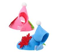 GARVALON 2pcs Christmas Parrot Cape Lightweight Snowflake Felt Bird Coat for Pet Parrots and Parakeets Warm Winter Cloak for Outdoor Festivities Holiday Bird Costume