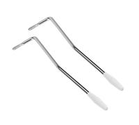 GARVALON 2PCS Chrome Plated Tremolo Arm Threaded Metal Bar with White Tip Electric Guitar Accessory for Quick Installation Comfortable Use for Classic and Squire Guitar Players