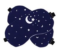 GARVALON 2pcs Cotton Linen 3D Sleep Eye Mask with Star Pattern, Portable Delicate Sleeping Mask for Women, Lightweight Breathable Sleep Mask for Daily Use