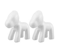 GARVALON 2PCS DIY Craft Polystyrene Unicorn Mold for Wedding Party Floral Arrangements White Foam Modeling Base for Birthday Decor Shower Centerpiece and Valentine Day Decoration
