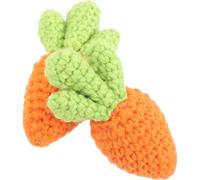 GARVALON 2pcs DIY Woolen Yarn Carrot Charms for Keychain and Hairpin Accessories Handmade Cartoon Style Decorations Bright Colors for Casual Style Clothes and Crafting