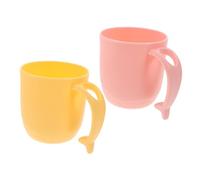 GARVALON 2pcs Dolphin Tail Boys and Girls Mouthwash Cup Sturdy Brush Containers for Bathroom Storage Travel School