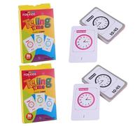 GARVALON 2pcs Educational Telling Clocks, Creative Learning Tool for 1st and 2nd Grade, Early Development Teaching Clock Set for Time Reading and Number Recognition