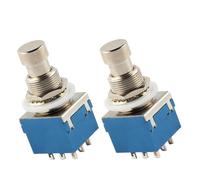 GARVALON 2pcs Effects Switch Metal Pedal Switch Button for Guitar Effect Pedal True Bypass Easy Installation