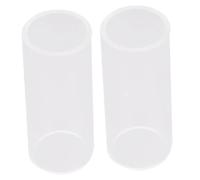 GARVALON 2pcs Glass Guitar Slides Bottleneck Guitar Slide Excellent Intonation Accentuates Middle Harmonics Size 7x2.2x2.2cm