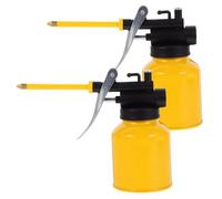 GARVALON 2pcs High Pressure Oil Pot Aluminium Oiler for Efficient Lubrication for Automotive and Industrial Use Yellow Oil Spray Bottle