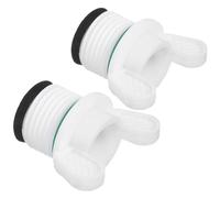 GARVALON 2pcs Hot Water Bottle Sealing Stoppers Leakproof Plastic Water Plugs with Double Washers Replacement Hand-Install Leak Proof Caps for Health Care Use