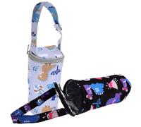 GARVALON 2Pcs Insulated Feeder Thermal Bag for Bottles Durable Washable Nursing Bottle Cover Grey Dark Color for Go Parents and Travel Use