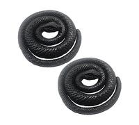 GARVALON 2Pcs Lifelike Black Snake Models Scary Educational Playthings for Pranks Halloween Decoration and Early Learning Activities Practical Model to Scare Cats and Birds