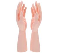 GARVALON 2pcs Mannequin Hands Jewelry Display Stand Counter Ring Holder Delicate Trinket Stand Realistic Hand Model Props Multi-Function Accessories Holder for Chain, Finger Ring, Glove