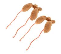 GARVALON 2pcs Mini Doll Winter Clothes Accessories Plush Cartoon Earmuffs for 10cm Dolls Brown Dress-up Cold Weather Gear