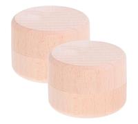 GARVALON 2pcs Natural Wood Tooth Collection Box Elegant Keepsake Storage with Compartments for Teeth and Hair Wooden Organizer for Newborn Memories and