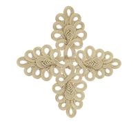 GARVALON 2pcs Ornate Chinese Frog Closure Buttons Gold Color, 9-Hole Large Decorative Sewing Fasteners for Handmade Coats, Suits, Cheongsam, Sweater Craft Accessories