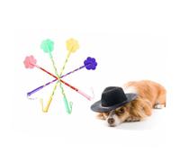 GARVALON 2pcs Pet Training Sticks Small Mixed Color Elastic Dog Cat Trainer for Habit Formation and Clicker Training