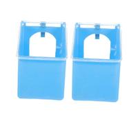 GARVALON 2Pcs Plastic Parrot Feeder Hanging Bird Food Dispenser for Cage Pigeon Feed Box Water Bowl Dish Lightweight Easy to Clean Bird Feeding Accessory