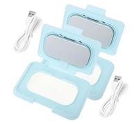 GARVALON 2pcs Portable Wet Tissue Heater Travel Wipe Warmer Constant Temperature Heating Lightweight Material for Home Car Use Keeps Warm and Comfortable