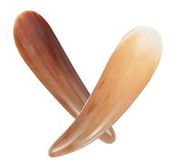 GARVALON 2Pcs Premium Ox Horn Gua Sha Scraping Tool for Home Massage Therapy Multi Function Body for Neck Shoulder and Skin Elasticity Improvement Portable Natural Material Relaxation Aid