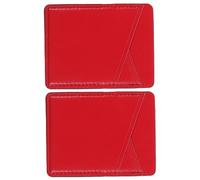 GARVALON 2pcs PU Leather Mobile Phone Card Holder for Back Adhesive Wallet Attachment for Credit Cards Compact Case for Men and Women