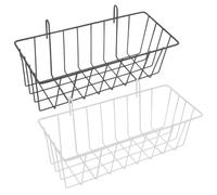 GARVALON 2pcs Rabbit Hay Feeder Rack Holder Hanging Feeder for Small Animals Clean Tidy Cage Use with Smooth Safe Surface Black Silver