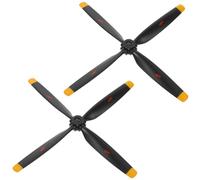 GARVALON 2pcs Rc Airplane Propeller Blades Replacement Plastic Model Helicopter Propellers with Adapter Compatible Spare Parts for DIY Aircraft Models Easy Installation High Efficiency