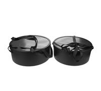 GARVALON 2pcs Round Plastic Fruit and Flower Boxes Handle, Black Floral Packaging Cases for Valentine’s Day Wedding Birthday Party, Includes One Large and One Small Carrying Box
