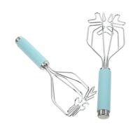 GARVALON 2pcs Stainless Steel Potato Masher and Ricer with Handles Efficient Handheld Vegetable Smasher for Potatoes Sweet Beans and Avocado Compact Kitchen Gadget for Easy Mashing and Meal