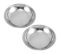 GARVALON 2Pcs Stainless Steel Weighing Plate Replacement Tray 25Cm for Mechanical Dial Kitchen Scale Portable Scale Dish Spare Pan for Accurate Industrial and Lab Use