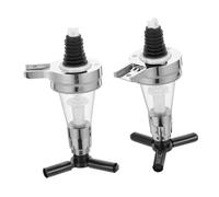 GARVALON 2pcs Wall Mounted Liquor Dispenser Pump Heads 25ml Shot Pourer for Beverage Bottles Wine Ration Pourer Bar Bottle Holder Suitable for Party Supplies