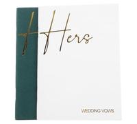 GARVALON 2pcs Wedding Vow Book Set Paper Vow Book Lined Pages Elegant Modern Style Keepsake and Wedding Ceremony Speeches