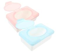 GARVALON 2pcs Wet Wipes Box Portable Tissue Box for Outdoor Use Convenient Storage Travel Dispenser Wet Tissue Container