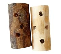 GARVALON 2pcs Wood Chew for Small Pets Rabbit Hamster Guinea Pig Teething Sticks with Teeth Grinding Function Safe Bite Playthings for Oral Health and Fun Companionship