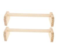 GARVALON 2pcs Wood Parrot Standing Rack for Birds and Chickens Safe Polished Perch for Parrots Roosters Hens and Chicks Encourages Balance and Coordination Natural Pet Play Accessory