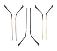 GARVALON 3 Pairs Metal Eyeglass Replacement Temples Arms Legs for Rimless Glasses Repair Kit with Left and Right Sides in Coffee, Gold, and Gunmetal Colors