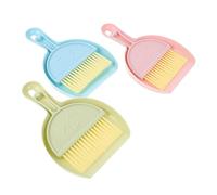 GARVALON 3 Sets Mini Broom and Dustpan for Small Animals Cleaning Kit with Convenient Buckle Design Comfortable Grip Flat Slope Mouth Dustpan for Hamsters Guinea Pigs Rabbits Hedgehogs Cats